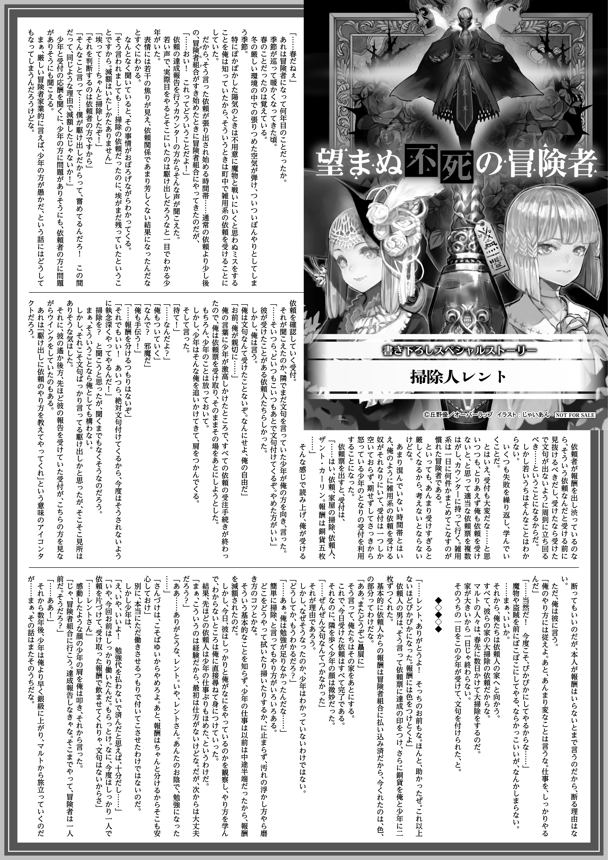 【ノベルス】「望まぬ不死の冒険者 3」A4SSペーパー